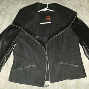 Guess faux leather and lace jacket